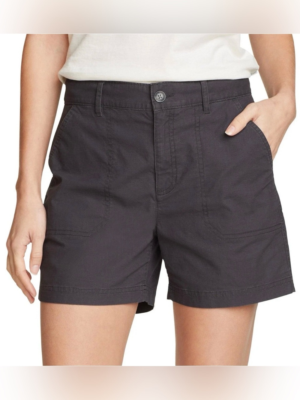 Eddie Bauer Women's Dark Charcoal Utility Shorts